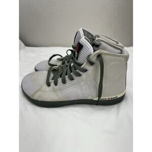 Reebok Crossfit Sneakers Size 8.5 High Top Trainer Shoes Lace Up White Green